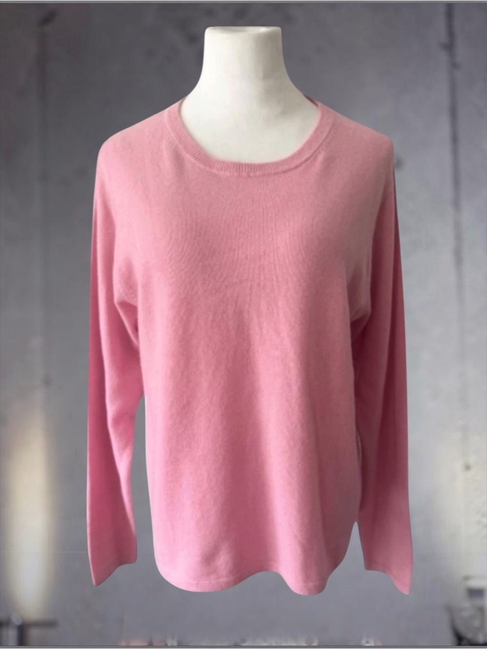 Kirkland Signature 2-Ply 100% Cashmere Pink Sweater Size XL